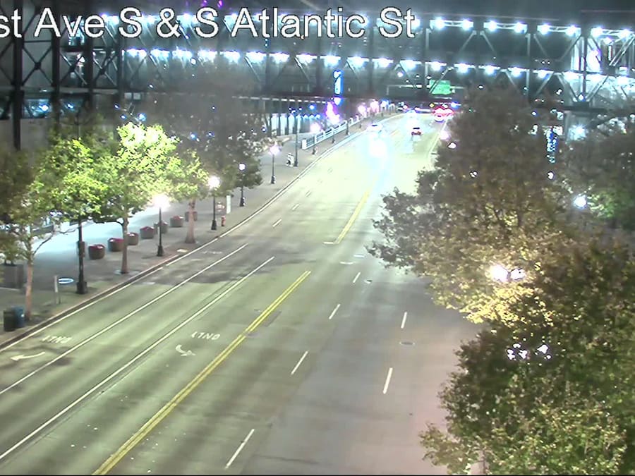 A Seattle traffic camera frame at 1st Ave S and S Atlantic St, one of the 646 AltiGoz reads
