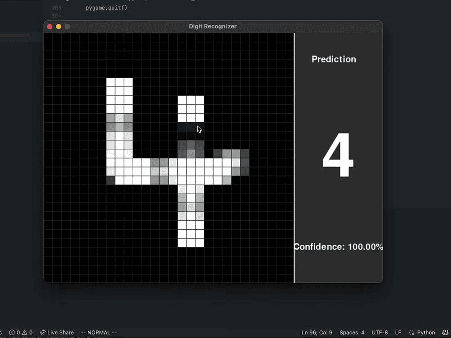 Digit Recognizer — demo still
