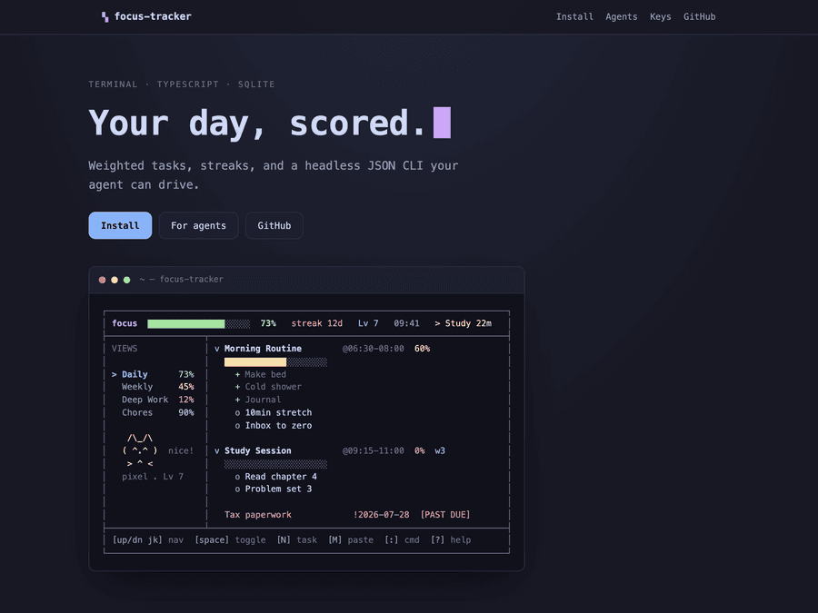 Focus Tracker — screenshot